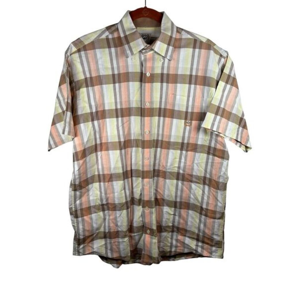 Cinch Shirt Small Western Outdoor Casual Button Down Check Short‎ Sleeve NWOT